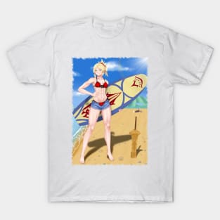 Mordred Summer Shorts Background Jagged T-Shirt